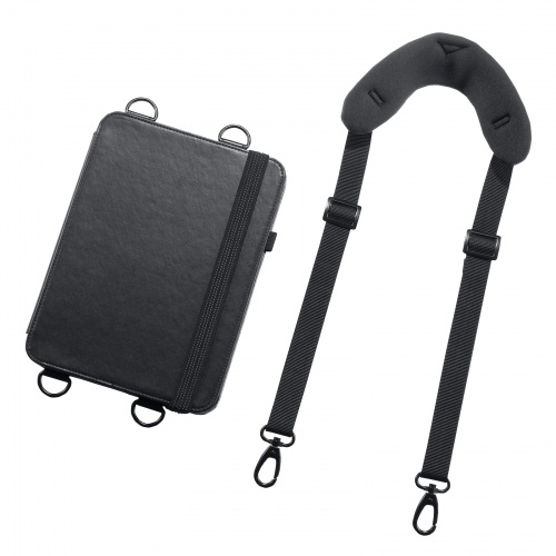 iPad10.9インチ ショルダーベルトケース（Apple 第10世代iPad 10.9インチ対応・スタンド機能付き・ブラック）