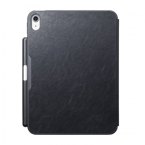 iPad10.9インチ ソフトレザーケース（Apple Pencil収納ポケット付き・第10世代iPad 10.9インチ対応・ブラック）