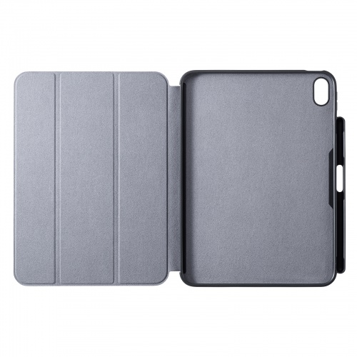 iPad10.9インチ ソフトレザーケース（Apple Pencil収納ポケット付き・第10世代iPad 10.9インチ対応・ブラック）