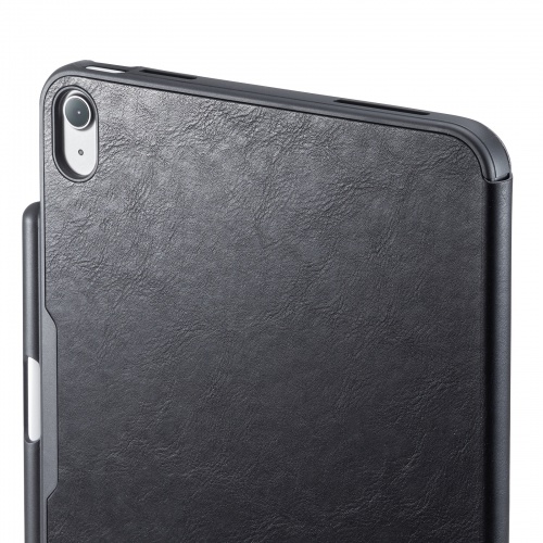 iPad10.9インチ ソフトレザーケース（Apple Pencil収納ポケット付き・第10世代iPad 10.9インチ対応・ブラック）