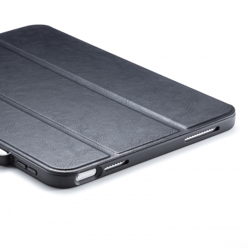 iPad10.9インチ ソフトレザーケース（Apple Pencil収納ポケット付き・第10世代iPad 10.9インチ対応・ブラック）