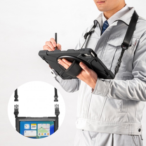 iPad10.9インチ 耐衝撃ケース（Apple 第10世代iPad 10.9インチ対応・360度回転ハンドル・スタンド・ショルダーベルト付き）