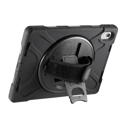 iPad10.9インチ 前面保護フィルター付耐衝撃ケース（Apple 第10世代iPad 10.9インチ対応・360度回転ハンドル・スタンド・ショルダーベルト付き）