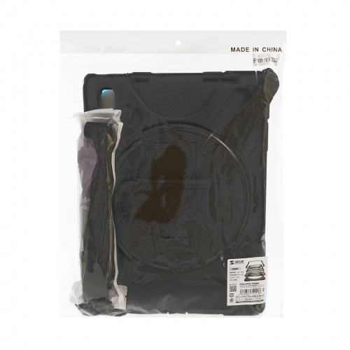 iPad10.9インチ 前面保護フィルター付耐衝撃ケース（Apple 第10世代iPad 10.9インチ対応・360度回転ハンドル・スタンド・ショルダーベルト付き）