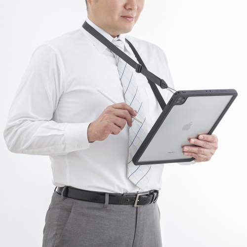 iPad 12.9インチ ケース（耐衝撃・防水・防塵・第4世代 第5世代 第6世代 対応・ストラップ付 ）