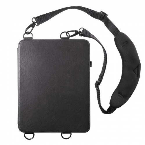 iPad Air ケース（ケース・スタンド機能・ショルダーベルト・ハンドベルト・ペンホルダー・ブラック・iPad Air 13インチ（M2/2024））