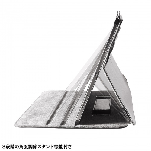 iPad Air ケース（ケース・スタンド機能・ショルダーベルト・ハンドベルト・ペンホルダー・ブラック・iPad Air 13インチ（M2/2024））