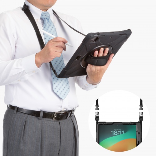 iPad Air ケース（耐衝撃・ハンドル・スタンド・ショルダーベルト・タッチペン収納・iPad Air 13インチ（M2/2024））