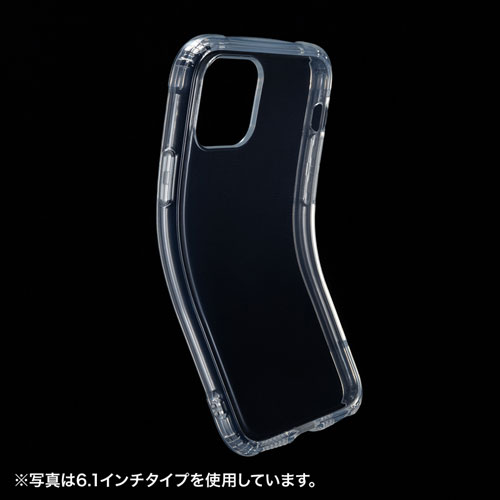 iPhone 11 Pro Max用ケース(耐衝撃・TPU・ストラップホルダー・クリア)