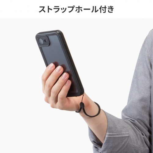 iPhone16e用 防水ケース（耐衝撃・防塵・IP68・全面保護・ストラップホール）