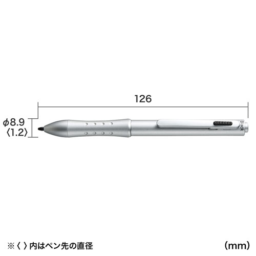 タッチペン（ノック式・入力・シルバー） PDA-PEN14 サンワサプライ