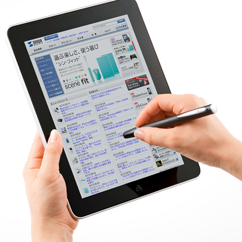 タッチペン（スマホ・タブレット・ipad・iPhone15・iPhone15plus・おすすめ・おしゃれ・ブラック） PDA-PEN30BK サンワサプライ