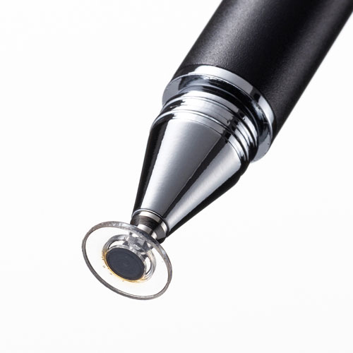 タッチペン（ディスクタイプ・導電繊維・替え芯・タブレット・ipad・スマホ・おすすめ・ブラック・iPhone15・iPhone15plus） PDA-PEN50BK サンワサプライ