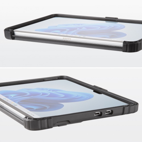 Surface Pro 12インチ用 耐衝撃ケース ハンドベルト ショルダーベルト スリムペン 純正キーボード 対応 キックスタンド