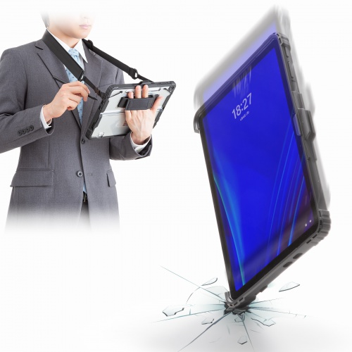 Surface Pro 12インチ用 耐衝撃ケース ハンドベルト ショルダーベルト スリムペン 純正キーボード 対応 キックスタンド