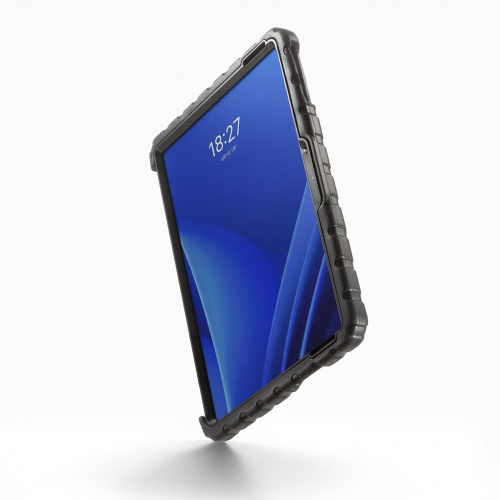 Surface Pro 12インチ 衝撃吸収ケース（耐衝撃・スタンド 付き・キーボード装着可・スリムペン固定可・法人・ブラック）