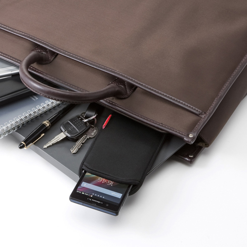 【iPhone5S・5C、スマートフォン対応】5インチスマートフォンケース(ブラック)