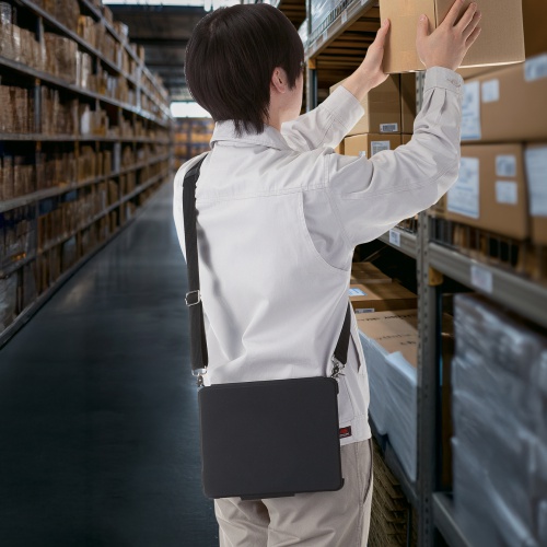 ショルダーベルト（iPadケース用・SKB-IP8BK 対応・肩あて・金属金具・斜め掛け・首掛け・ベルト長 750-1200mm）