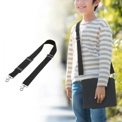 ショルダーベルト（iPadケース用・SKB-IP8BK 対応・肩あて・金属金具・斜め掛け・首掛け・ベルト長 750-1200mm）