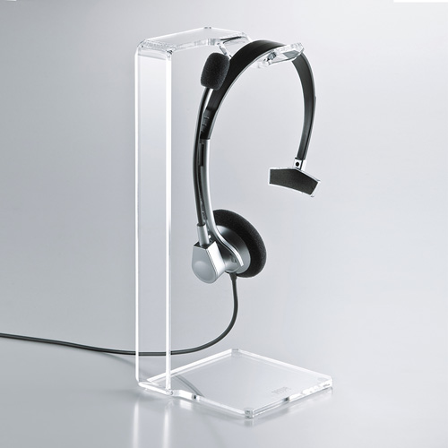 ヘッドホンスタンド（クリア・アクリル・滑り止め付） PDA-STN16CL