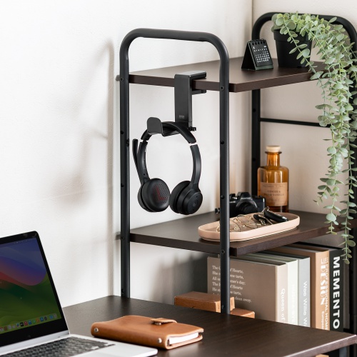 ヘッドホンハンガー（回転式・ヘッドホンかけ・おすすめ・ブラック） PDA-STN18BK サンワサプライ