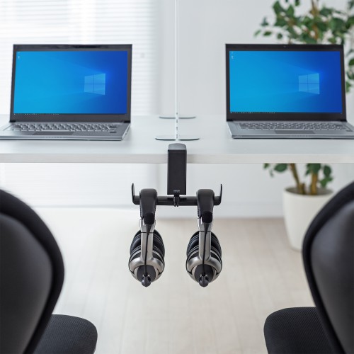 ヘッドホンハンガー（回転式・ヘッドホンかけ・おすすめ・ブラック） PDA-STN19BK サンワサプライ