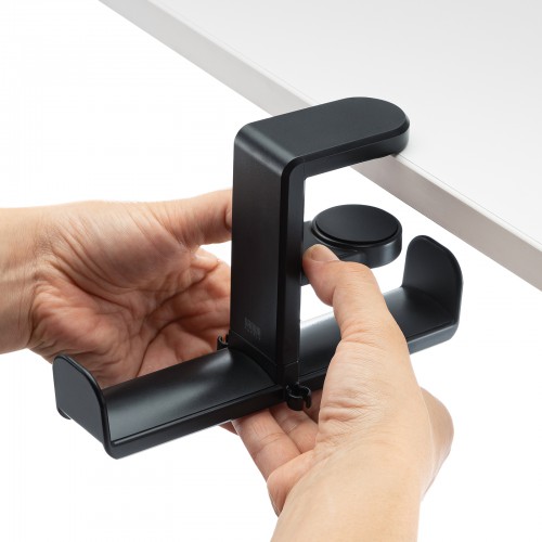 ヘッドホンハンガー（回転式・ヘッドホンかけ・おすすめ・ブラック） PDA-STN19BK サンワサプライ