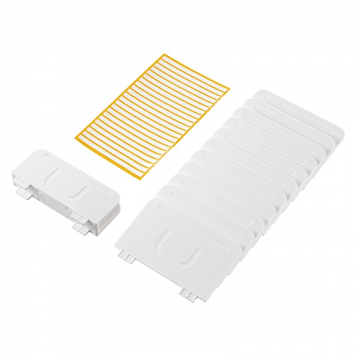 タブレット・スマートフォン用スタンド（整理整頓グッズ・10台収納・連結可能・ホワイト）PDA-STN20WN