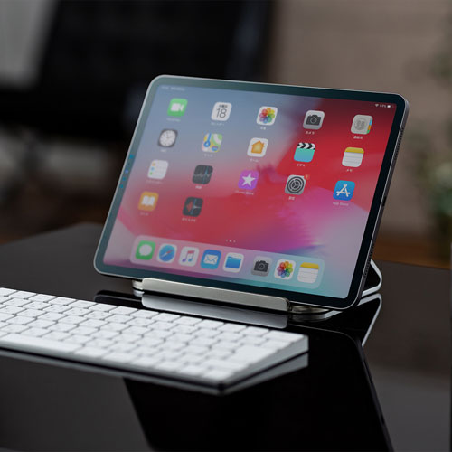 タブレットスタンド(アルミ・冷却・ノートパソコンスタンド・スマホスタンド・ケーブルホール付き)