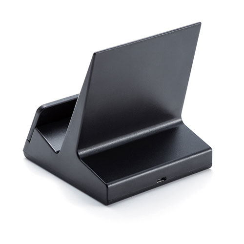 スマホ充電スタンド(マグネット式・置くだけ充電・microUSB/Type-C)