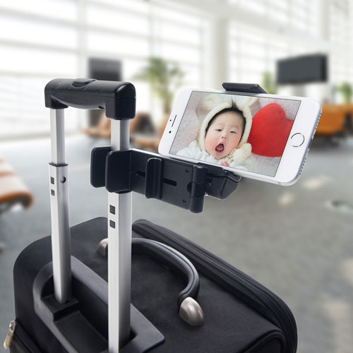 スマホホルダー(スマホスタンド・クランプ・折りたたみ・コンパクト・自撮り棒) PDA-STN30BK サンワサプライ