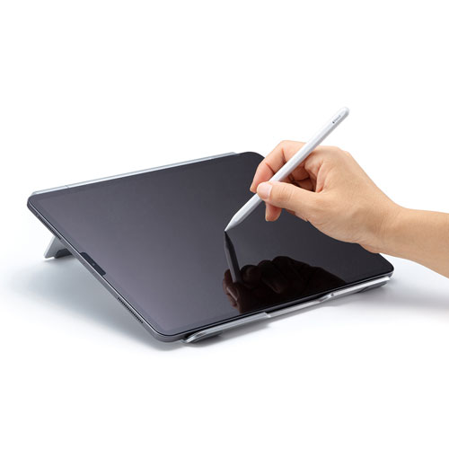 アルミスタンド（ノートパソコン用・無段階調節・平置きタイプ・持ちはこび・薄型）