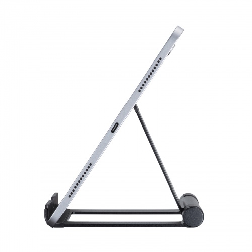 折りたたみ式 タブレットスタンド（アルミ製・無段階・角度調整・iPad・ゲーム機・モバイルモニター・持ち運び）