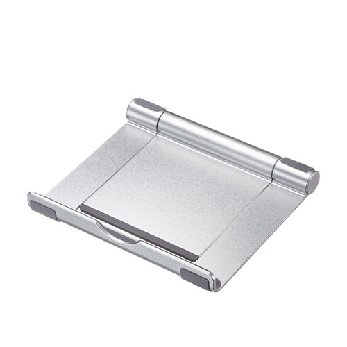 アルミスタンド（タブレット用・折りたたみ可能・持ちはこび・シルバー）PDA-STN35S