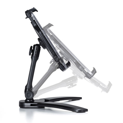 タブレットスタンド（スマートフォンスタンド・360°回転・オンライン・ブラック）