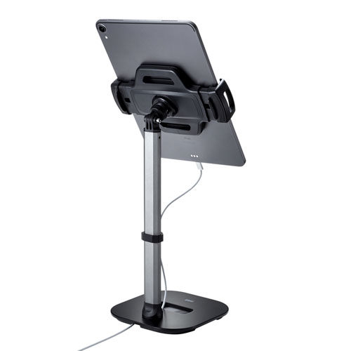 タブレット用スタンド（伸縮・高さ角度調節可能・テレワーク・オンライン会議・オンライン授業）