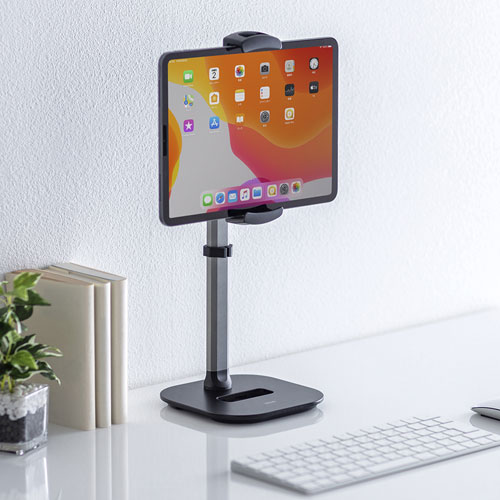 タブレット用スタンド（伸縮・高さ角度調節可能・テレワーク・オンライン会議・オンライン授業）