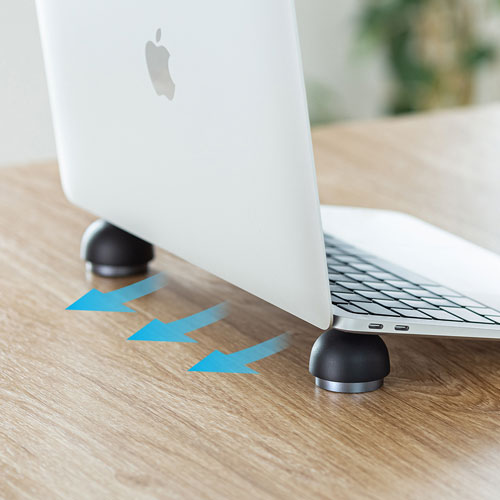 ノートパソコンスタンド（平置き・タブレット対応・コンパクトタイプ・軽量・ブラック）