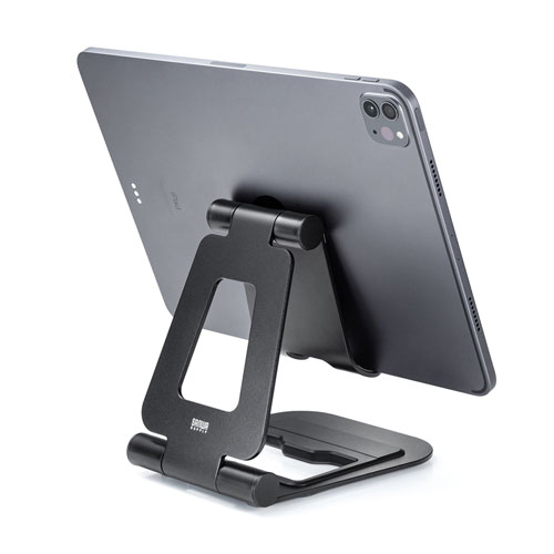 タブレット用アルミスタンド（角度・高さ調整タイプ）PDA-STN52BK