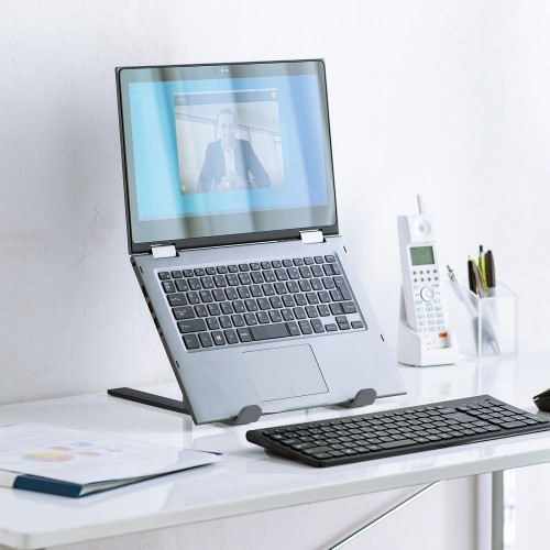 ノートパソコン用モバイルスタンド（角度調整・折りたたみタイプ）