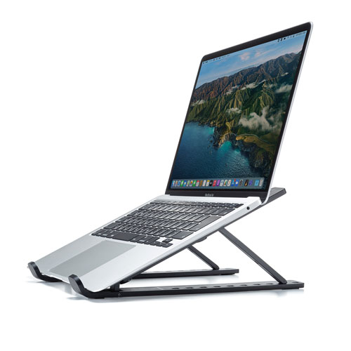 ノートパソコン用モバイルスタンド（角度調整・折りたたみタイプ）