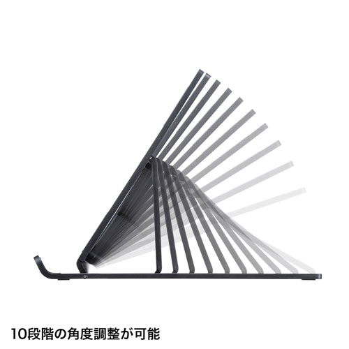 ノートパソコン用モバイルスタンド（角度調整・折りたたみタイプ）