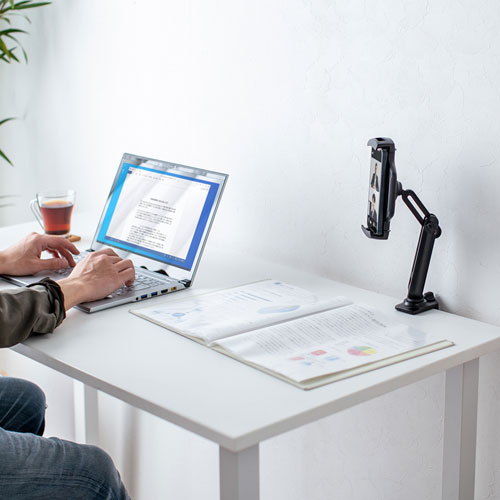 クランプ式タブレットスタンド（ホルダータイプ）