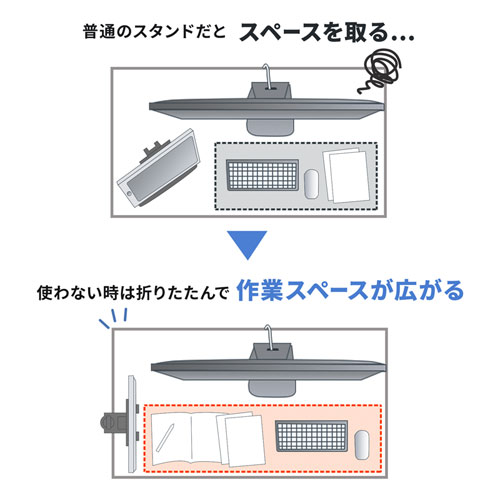 クランプ式タブレットスタンド（ホルダータイプ）