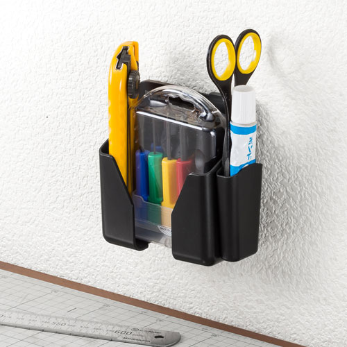 小物収納ポケット（左右幅調整機能付き・両面テープ・マグネット取り付け）