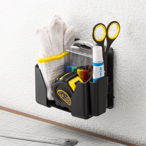 小物収納ポケット（左右・前後幅調整機能付き・両面テープ・マグネット取り付け）