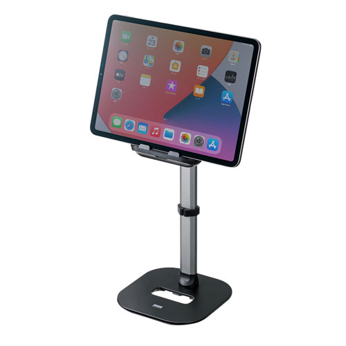 タブレット用伸縮アームスタンド（置き型・高さ調節タイプ） PDA-STN59BK サンワサプライ