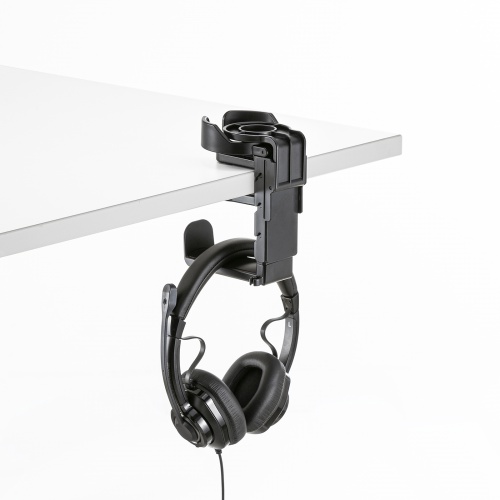 ヘッドホンホルダー（クランプ式・ドリンクホルダー・カップホルダー・机・PCデスク） PDA-STN71BK サンワサプライ