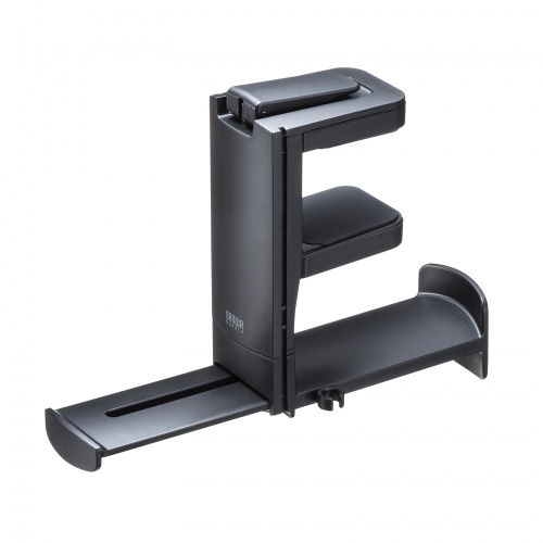 ヘッドホンフック（クランプ固定式・ケーブルフック付き・ヘッドホンハンガー・ヘッドホンスタンド・360°回転・ヘッドホン2台対応・机・PCデスク）