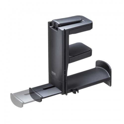 マグネットホルダー付きヘッドホンフック（クランプ固定式・クランプホルダー・ケーブルフック付き・ヘッドホンハンガー・ヘッドホンスタンド・360°回転・ヘッドホン2台対応・机・PCデスク）